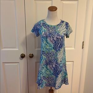 NWT Lilly Pulitzer Blue Flutter Sleeve Sundress